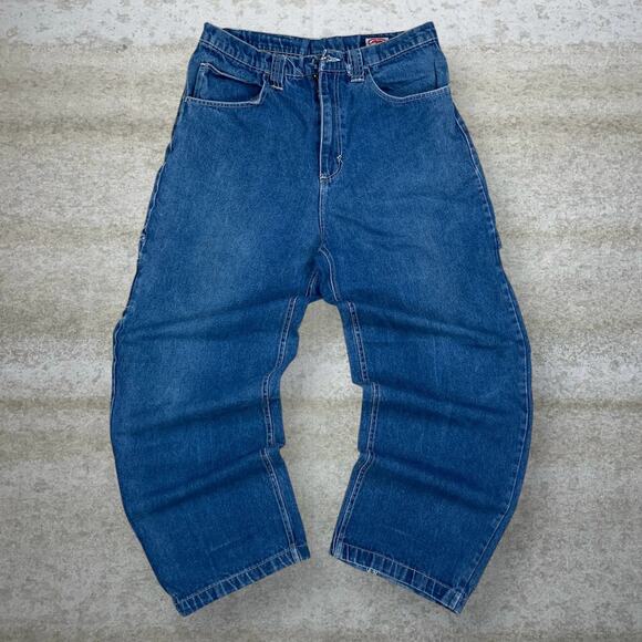 Vintage Y2K Ecko Skater Carpenter Jeans 36x30 Baggy Wide Medium Wash Denim Rap - Picture 2 of 10